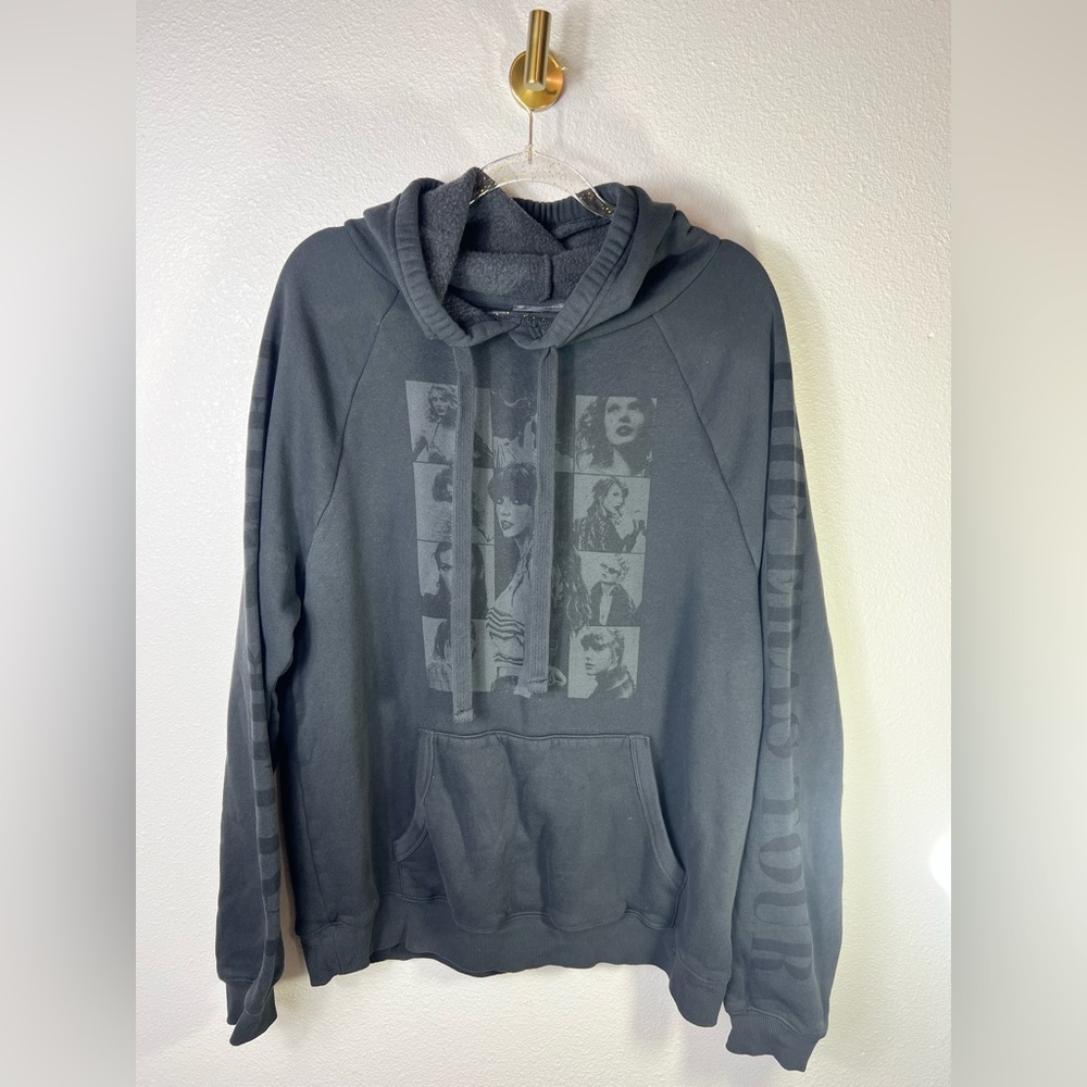 Taylor Swift UNISEX Official Merch Eras Tour Dark Gray Graphic Hoodie Sz M